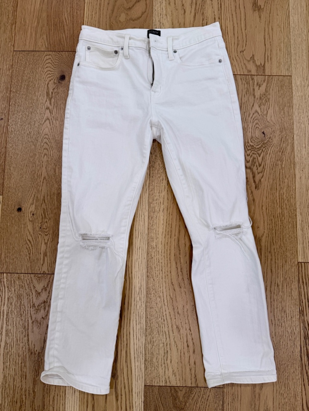 J. Crew Slim Boyfriend Jeans in White 27